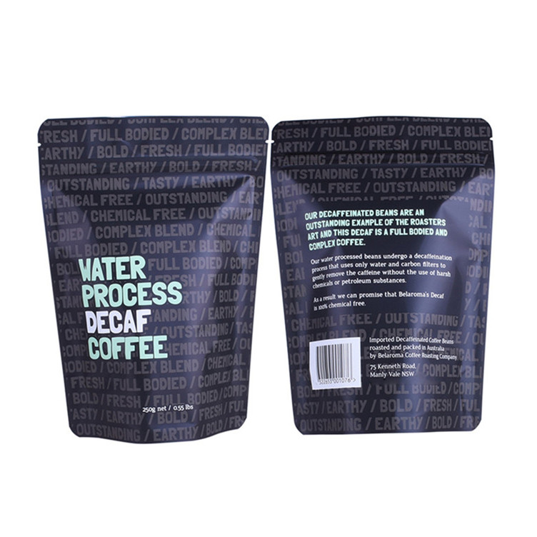 Sac de graines noir à joint inférieur avec logo personnalisé