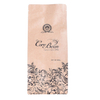 Valve de sac de café à fermeture éclair supérieure standard naturelle