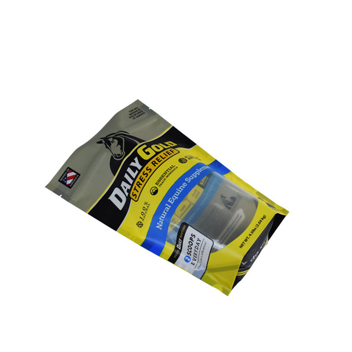 Sacs de cellophane comptables en plastique biodégradable personnalisé sacs de cellophane comptable hologramme stand up pochet emballage alimentaire pour animaux de compagnie