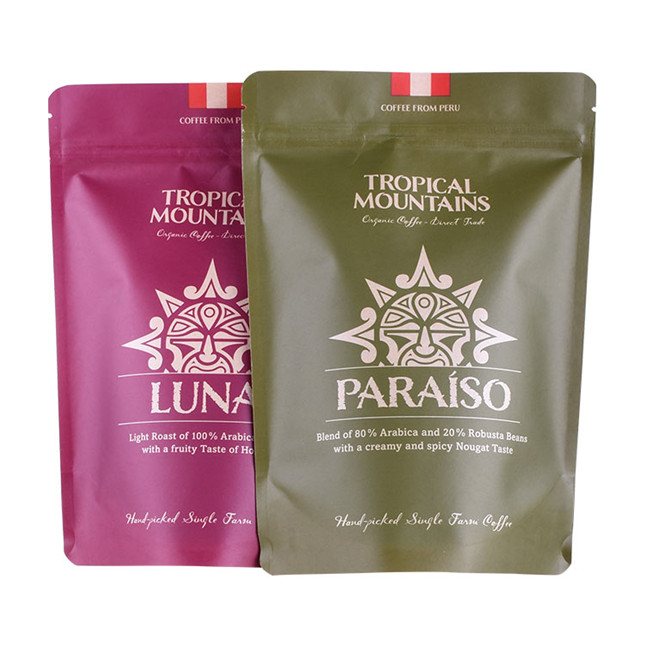 Venture claire en gros sac en plastique transparent emballage Stoker Coffee Powder Powder Packing Bag