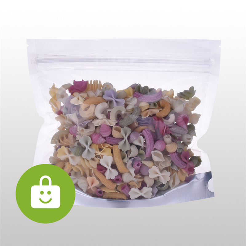 Logo personnalisé Sacs realables biodégradables laminés imprimant un sac transparent avec une fermeture éclair résistant aux enfants