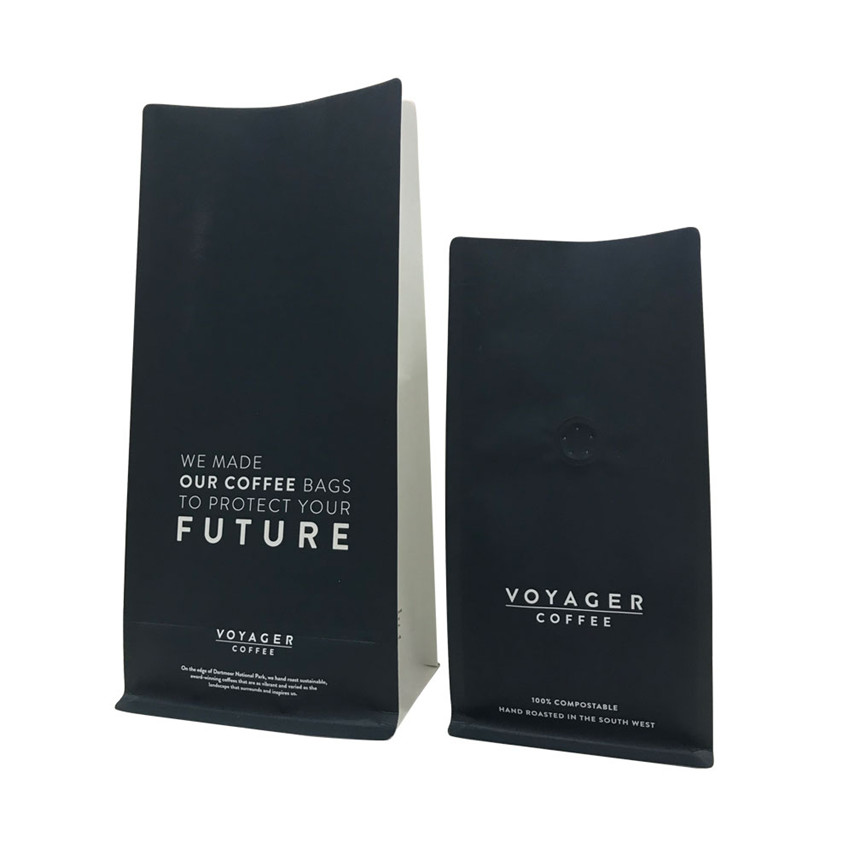 Plastic zip verrouillage facile Déchirure Bio Compostable Emballage Clear Plastic Stand Up Sachets Acheter des sacs de café