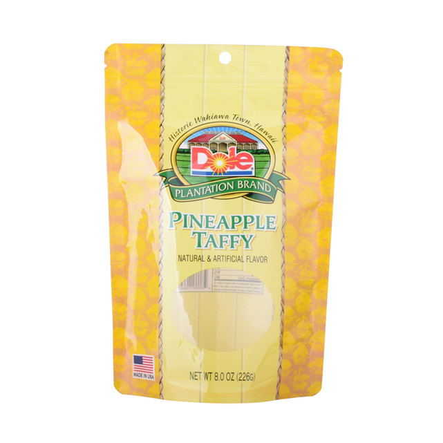 Sac à imprimé personnalisé emballage de sac en poly Sac poly pour fruits secs Sacs en papier avec fenêtre