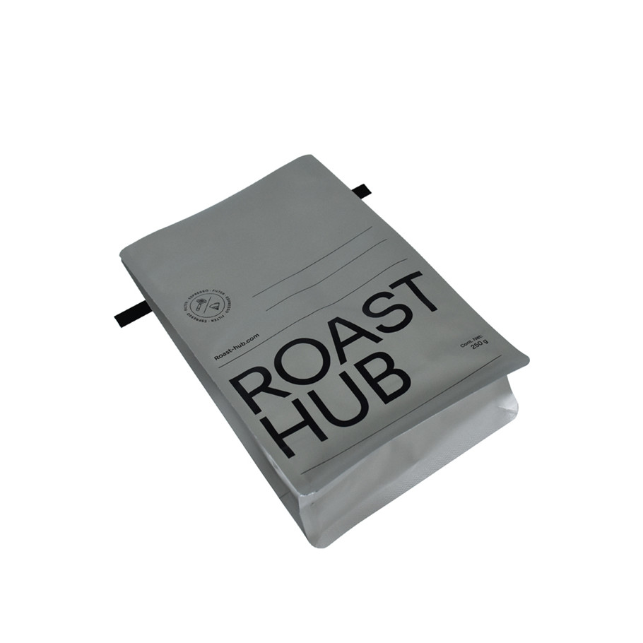 Sac à fond plats à café ECO avec cravate en étain