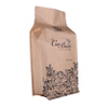 Logo personnalisé Ziplock Flat Bottom Kraft Paper Coffee Bag Wholesale