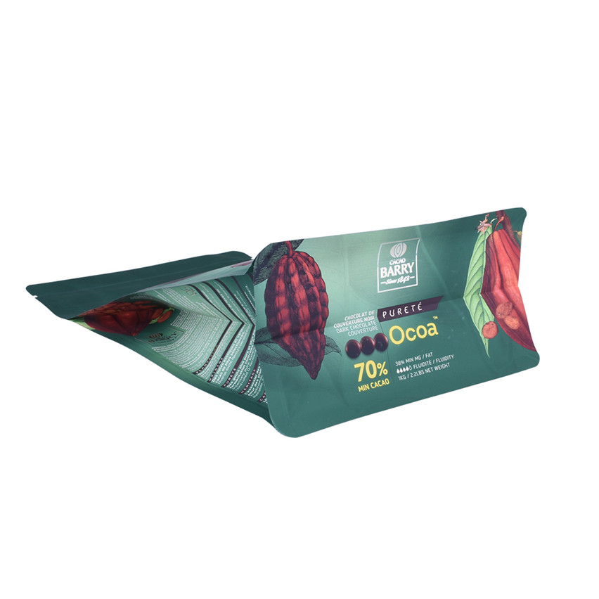 Biodégradable Ziplock NK Ziplock Flat Bottom Chocolate Sac