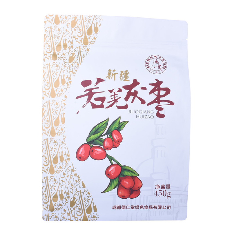 OEM Varnishing Zipper Flat Bottom Sachets Compostable Food Sac Custom Nutts Sac