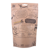 Sac d'alimentation en papier kraft de joint ziplock de ziplock refermable avec fenêtre transparente