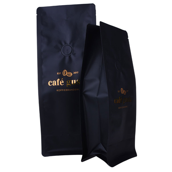 Sachets de café en plastique personnalisés de 12 oz avec imprimé d'estampage chaud