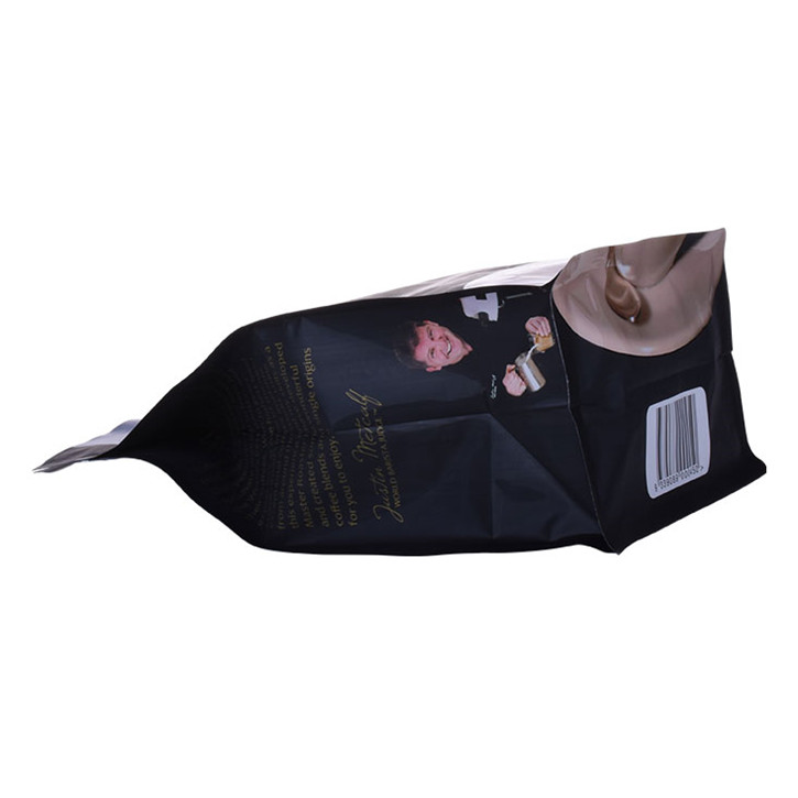 Conception personnalisée Matière laminée à glissière Recyclable Coffee Flat Bottom Sac