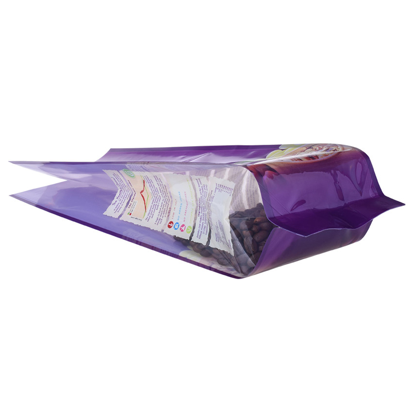 Sacs en papier personnalisés de verrouillage à fermeture éclair en plastique sans sacs de compostable avec une collation en gros de poignées