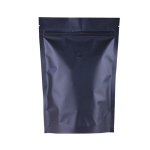 Production personnalisée Matière de matériau laminé noir imprimé Sacs en papier d'aluminium