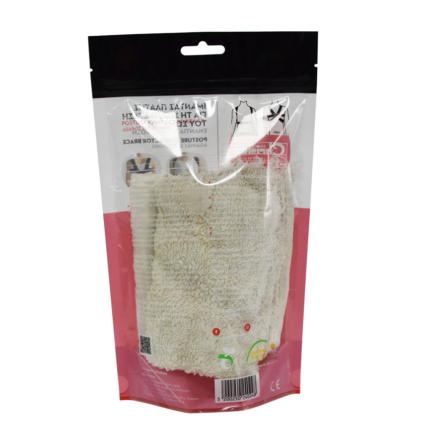 Compostable Production personnalisée Stand Up Clothes Pouch Plastic Sac en gros
