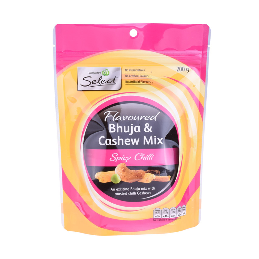 Ziplock de production personnalisée durable Stand Up Nout Packaging Options en gros