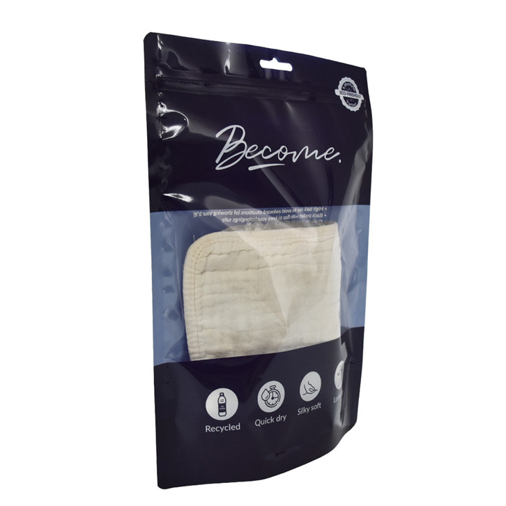 Fashion Green PE Reclosable Eco Friendly Zipper Packaging for Clothing UK