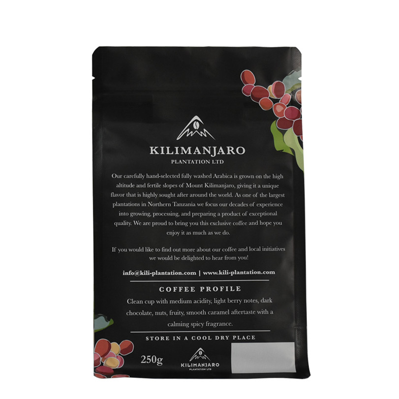 Pochettes flexibles en papier d'aluminium à fermeture à glissière au fond de la boîte kraft