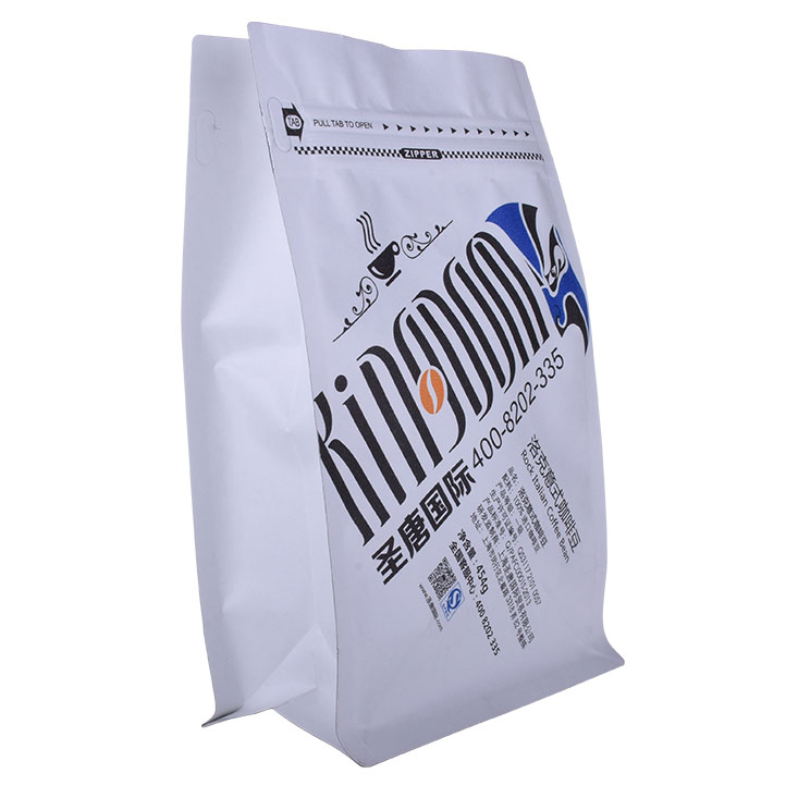 Finitions mates de finitions mates d'aluminium de thermoscellage à fond plat Eco Fabricant de sacs d'emballage de café