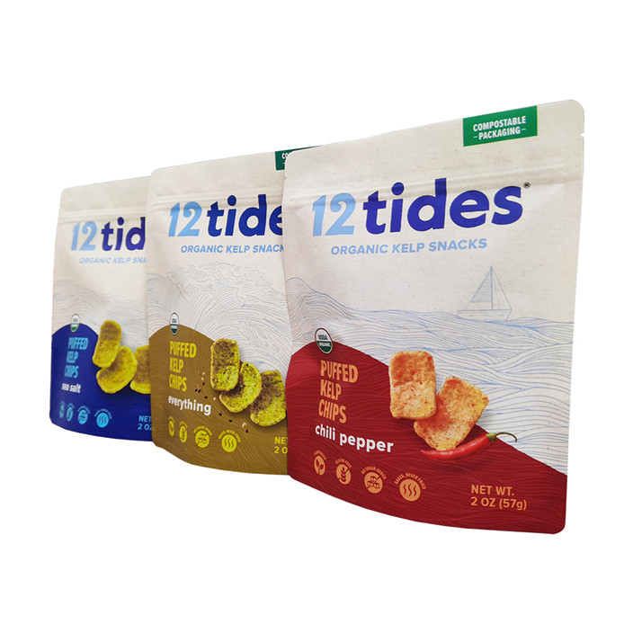 Sac convivial éco personnalisé pour sacs d'emballage à épices sèches biodégradables et compostables 