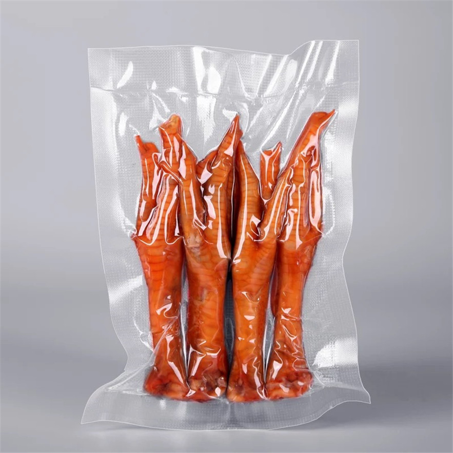 Sac d'emballage en plastique sous vide alimentaire en nylon thermoscellé pour poisson