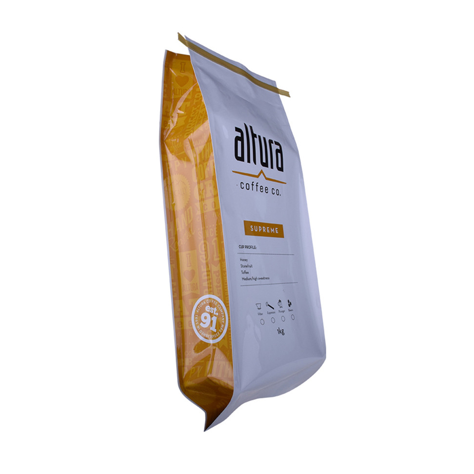 Sac à canon côté emballage flexible pour café avec du papier d'aluminium