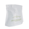 Sachets zip-lock de café debout compostables blancs
