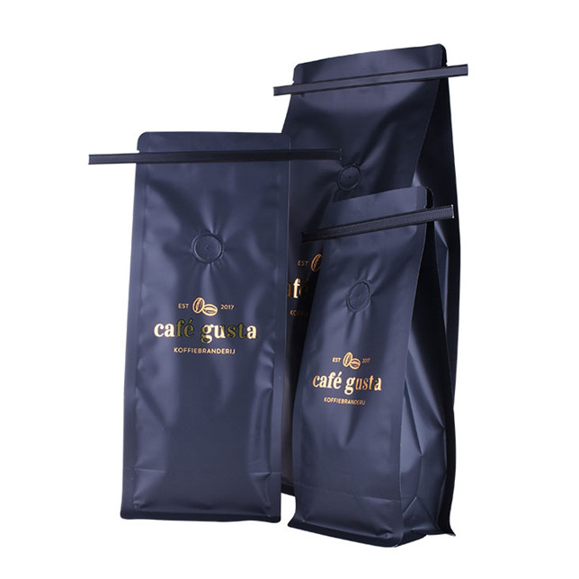 Impression noire de sacs de café thermoscellés avec valve Royaume-Uni