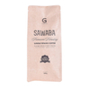 Valve de sac de café à fermeture éclair supérieure standard naturelle