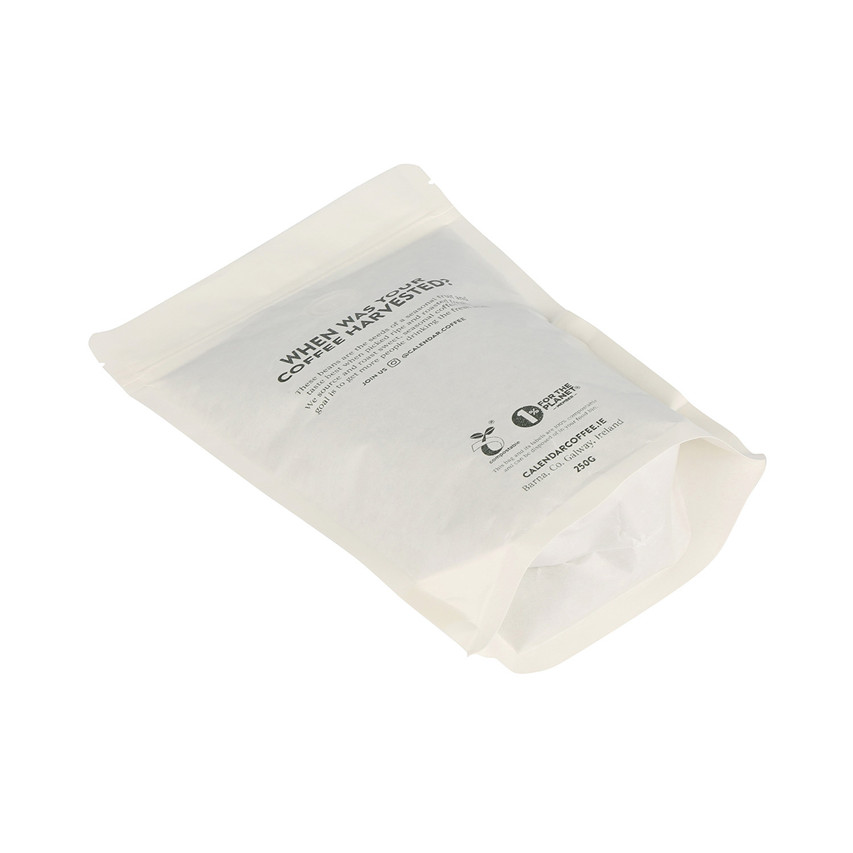 Production personnalisée en aluminium en aluminium Biodégradable Emballage Stand Up Bags Sac de poche à glissière Sac à café