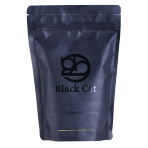 Princet personnalisé en aluminium en aluminium Pagine debout personnalisée Pouche entièrement compostable Black Coffee Sac