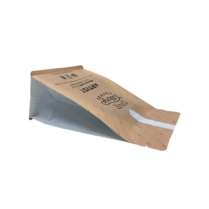 Sceau d'emballage à compost Waitrose de haute qualité de haute qualité Pagine de fond plat avec fermeture à glissière Malaisie de 12 oz sacs