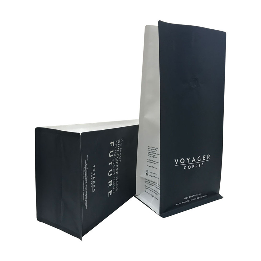 Plastic zip verrouillage facile Déchirure Bio Compostable Emballage Clear Plastic Stand Up Sachets Acheter des sacs de café