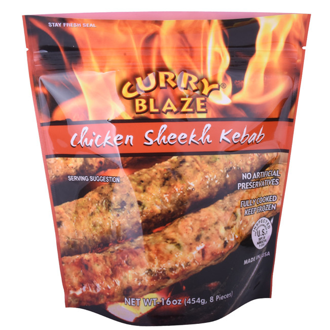 Factory Standard Top Zip 2 mil GUSSETED Poly Sacs Biodégradable Chili Powder Powning