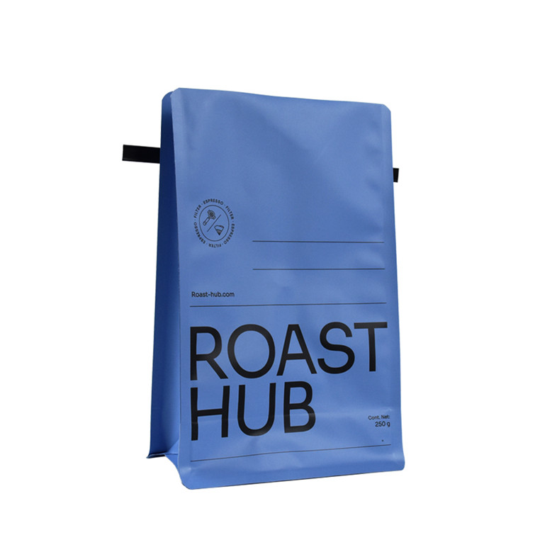 Vente chaude à fond plat bas à café Biodégradable Poly Bag Sac Impression