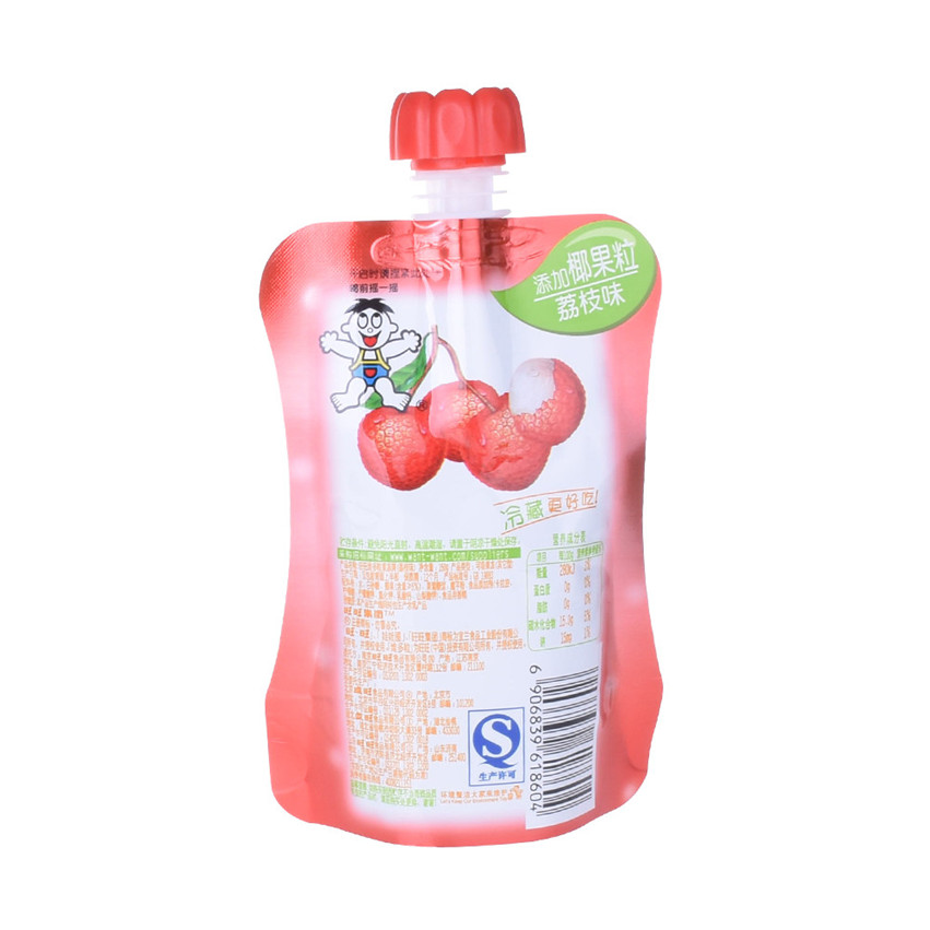 Fournisseur de Chine Eco Friendly Fabriqué à partir de la bouteille de canne à sucre Sache de jus de jus de jus