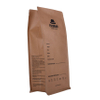 Sac à café en papier ziplock à fond plat avec logo personnalisé en gros