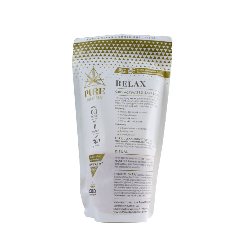 Meilleur prix compostable Creative Design Stand Up Bath Salt Pouche