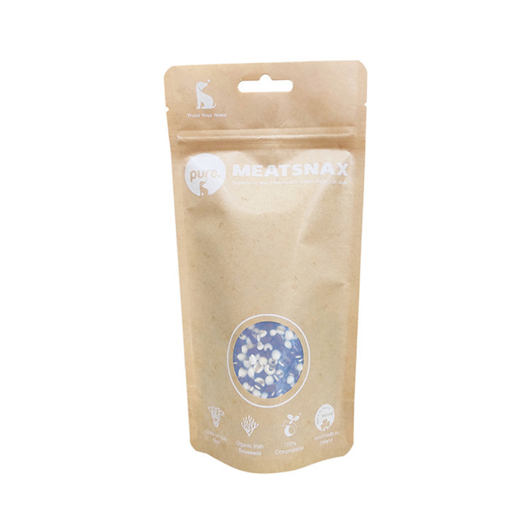 Sac à glissière de support pour animaux de compagnie composé à base de sucres dans l'amidon de maïs