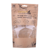 Sac d'alimentation en papier kraft de joint ziplock de ziplock refermable avec fenêtre transparente