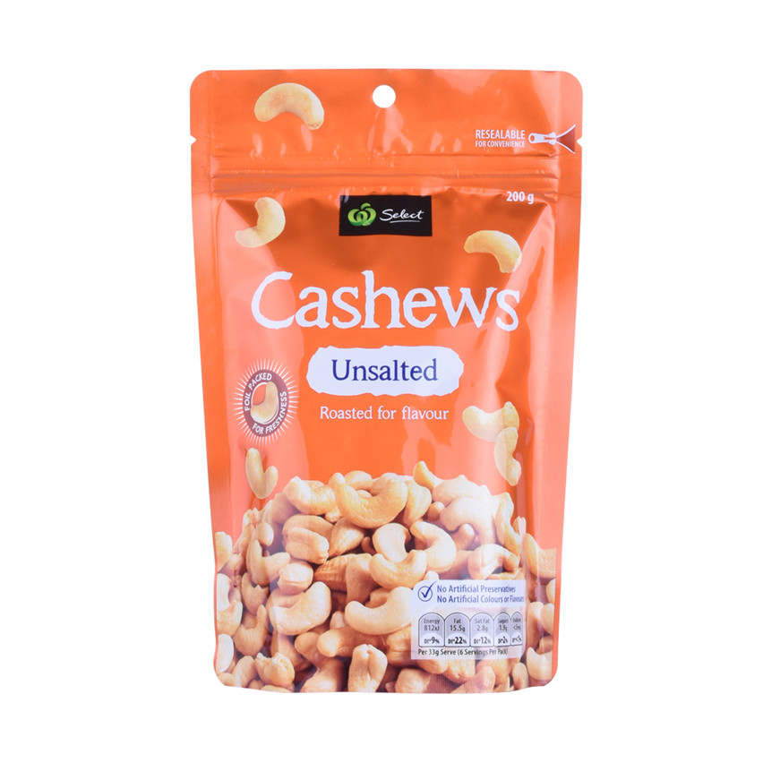 Logo personnalisé Stand Up Up Redealable Casw Nut Nut Sac en gros