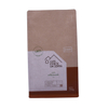 Sacs à café en papier kraft biologique avec logo d'estampage chaud avec fermeture éclair avant