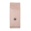 Logo personnalisé Zip Lock Flat Bottom Kraft Paper Coffee Bag Wholesale