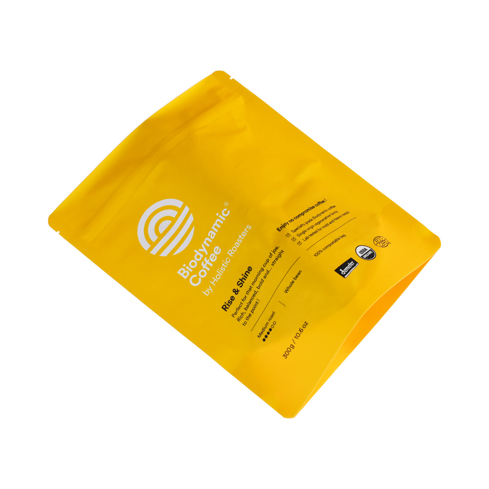 Les sacs en plastique d'amidon de maïs 100% biodégradable se dressent un sachet de thé