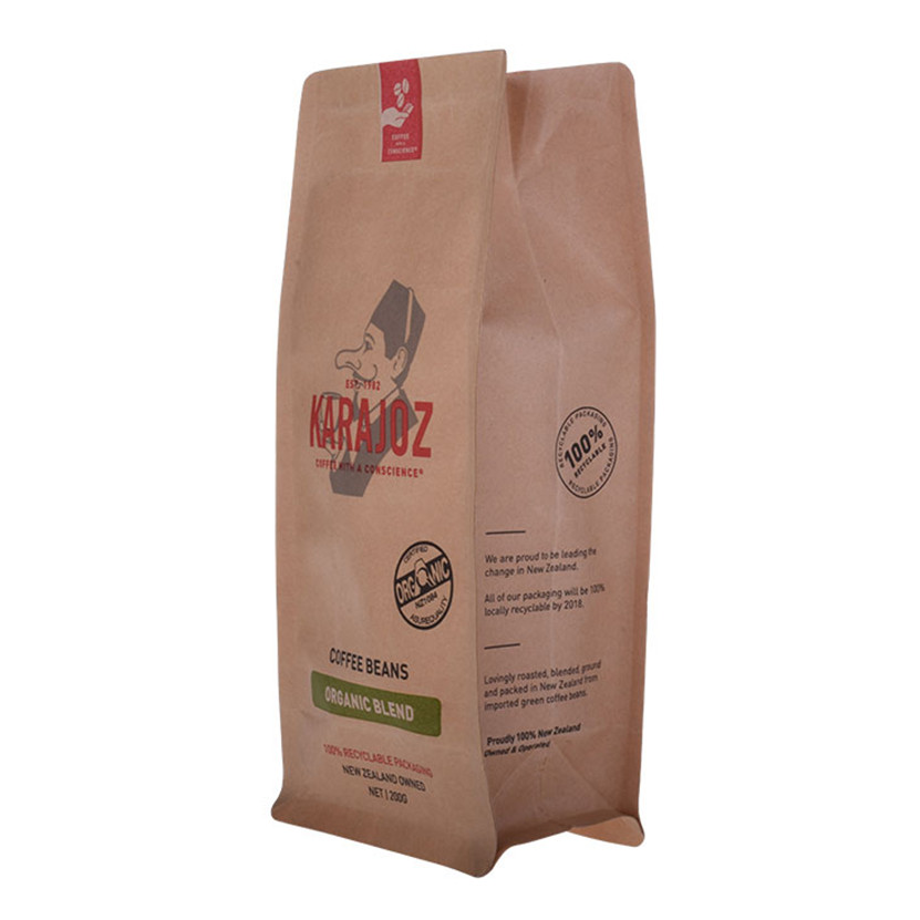 Sac de café d'amidon de maïs compostable écologique Kraft Wholesale