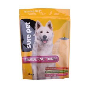 Sac d'emballage de nourriture pour chiens à zip à zip sur mesure personnalisé