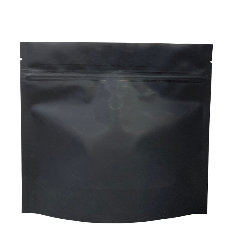 100% recyclable de haute qualité Matte Noir Zip Lock Stand Up Socches Café / Sac de nourriture