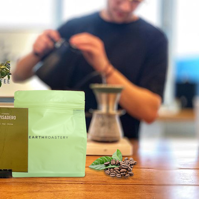 Wholesale Custom Cust Compostable 8 Oz Cafe Bean Emballage Pochettes Jaune Sacs Fournisseurs pr&egrave;s de moi