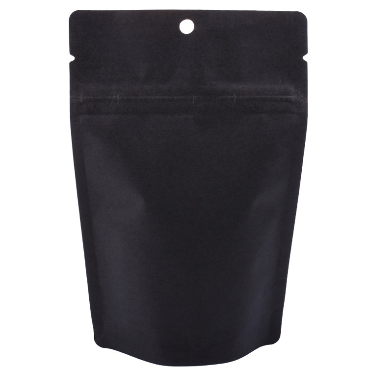 Accueil Sac de poche d'emballage de collation en papier kraft compostable avec fenêtre pour noix