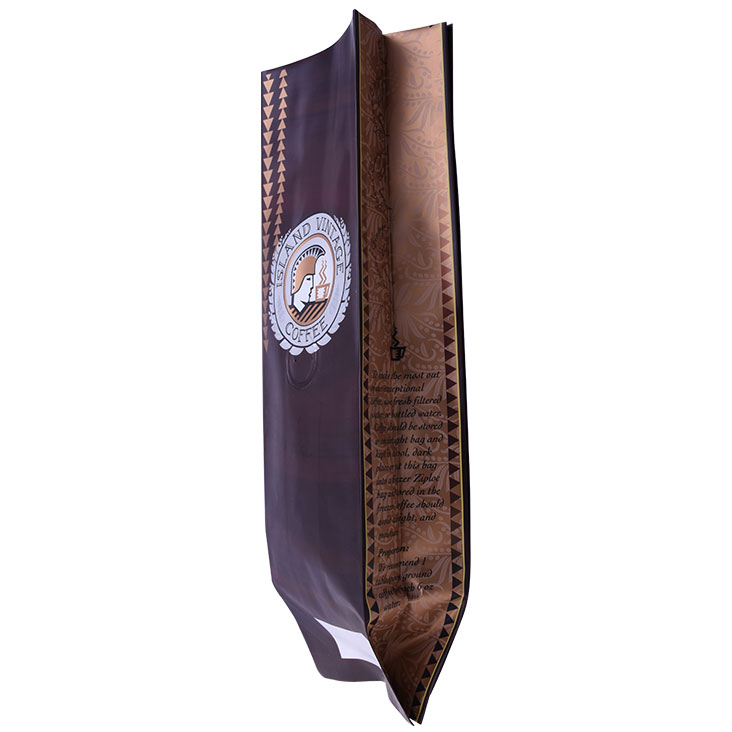 Sac caf&eacute; en plastique de gousset