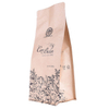 Valve de sac de café à fermeture éclair supérieure standard naturelle