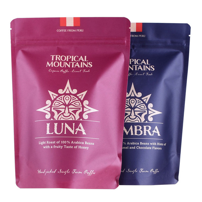 Venture claire en gros sac en plastique transparent emballage Stoker Coffee Powder Powder Packing Bag